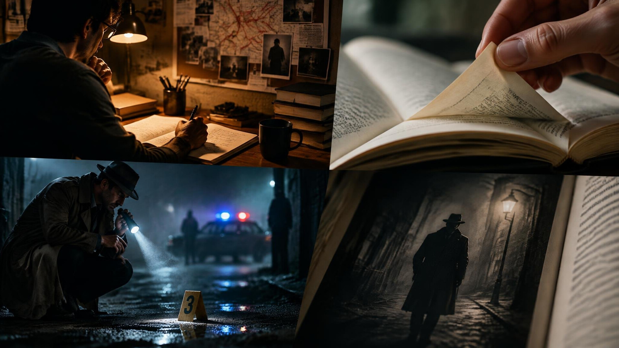 author writing mystery plot
